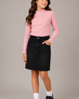 Petit Blush Rose Rib Turtleneck