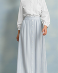 Goldthread Light Blue Striped Skirt Set