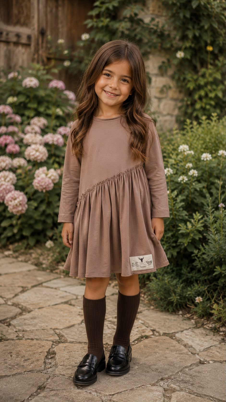 Booso Khaki Bevel Dress