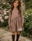 Booso Khaki Bevel Dress