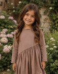 Booso Khaki Bevel Dress