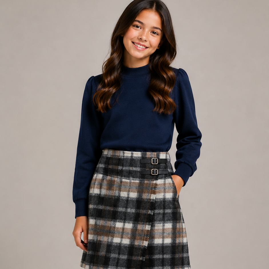Olivia Rhode Libby Checkered Skirt