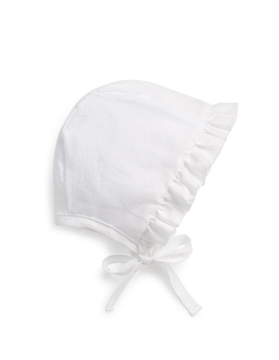 Jacqueline And Jac Ruffled Cotton Bonnet