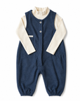Calla Lili Blue Baby Boy Romper With Pocket