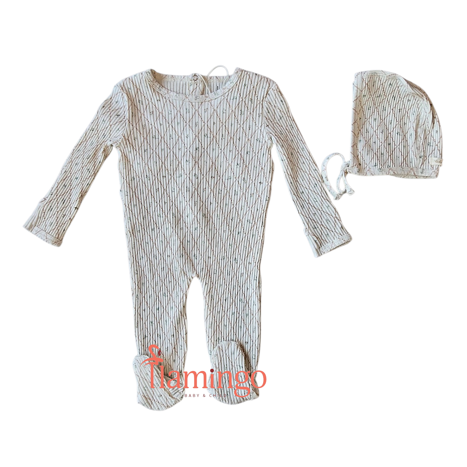Ladida Taupe Fairytale Footie + Hat
