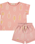 Baby Clic Gelato Pink Shorts Set