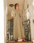 Urban Edge Teen Tan Maxi Dress With Cardigan