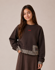 Msgm Coffee Boxy Sweatshirt