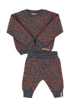 Piupiuchick Camel Animal Printed Sweater Set