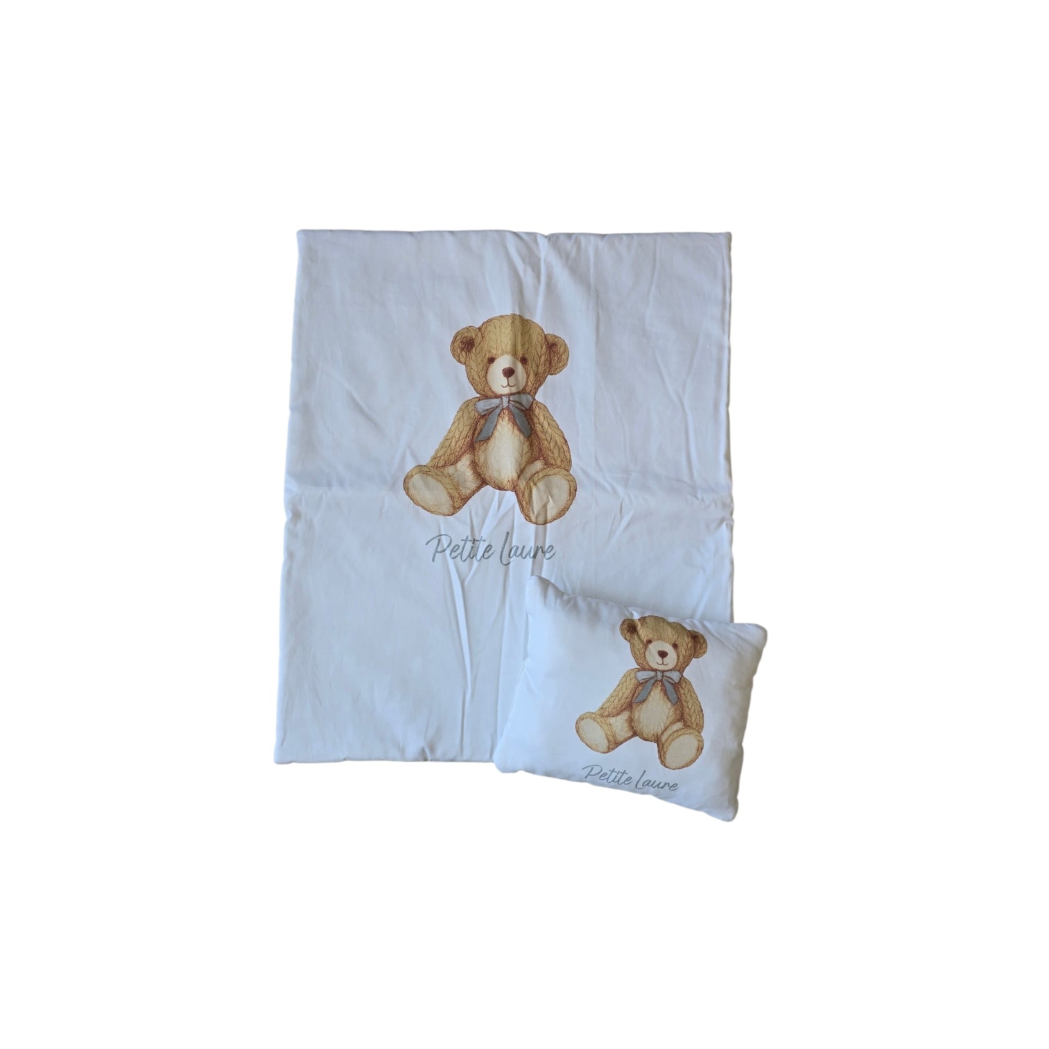 Petite Laure Baby Bear Blanket With Pillow