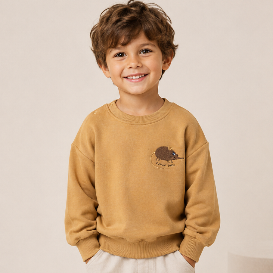 Mini Rodini Beige Elephant Sweatshirt