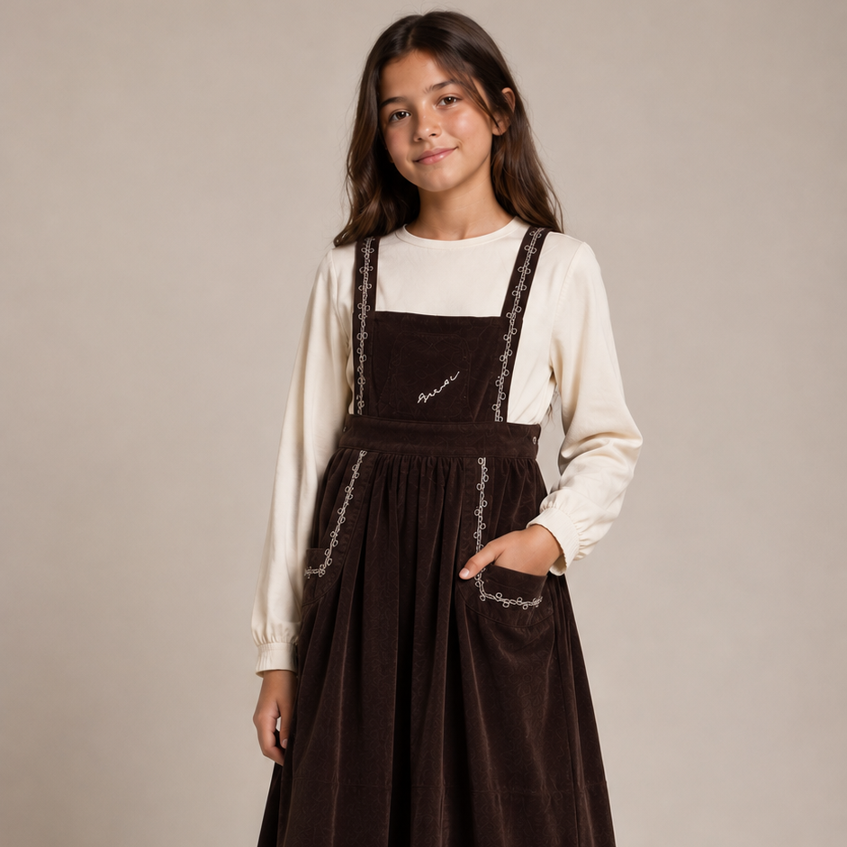 Bonjour Brown Corduroy Maxi Set