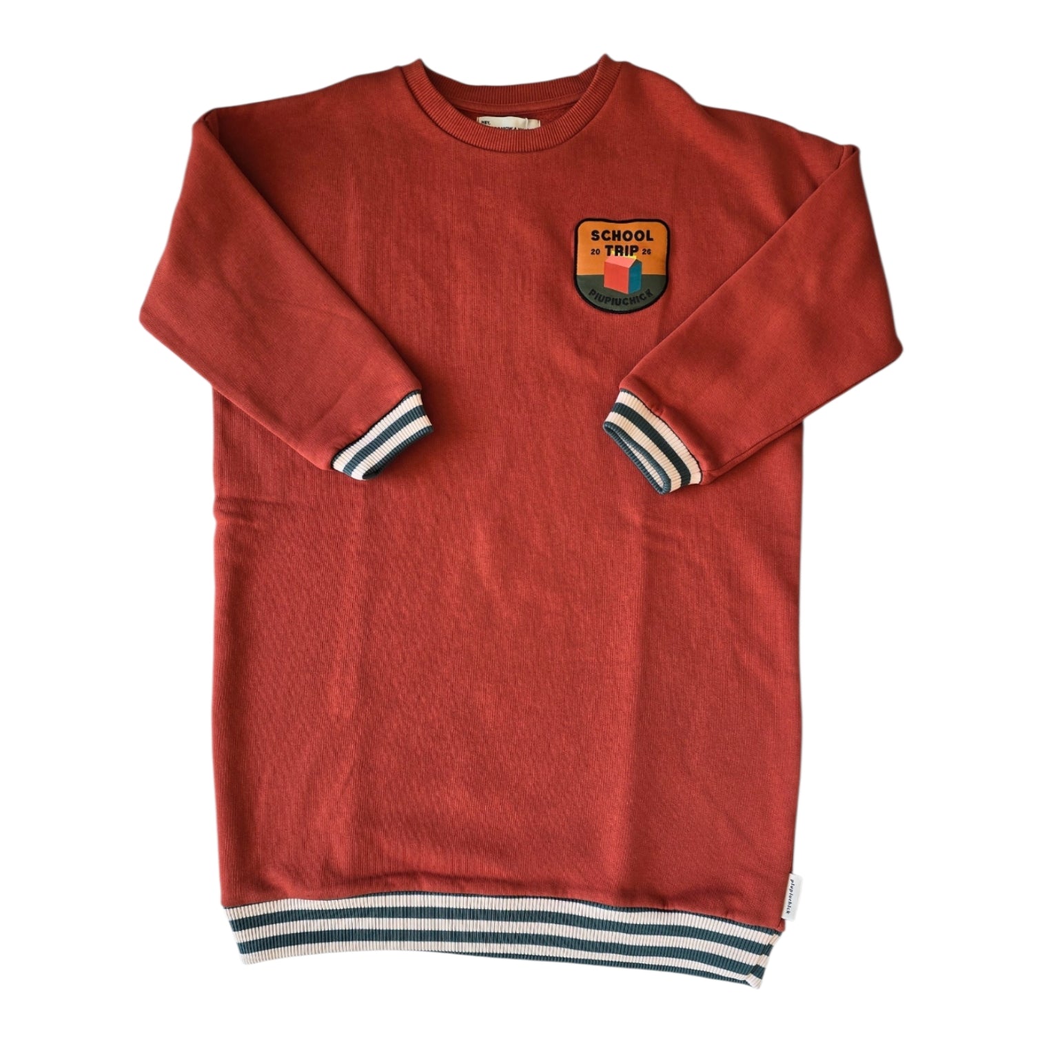 Piupiuchick Brick Logo Patch Sweatshirt Dress
