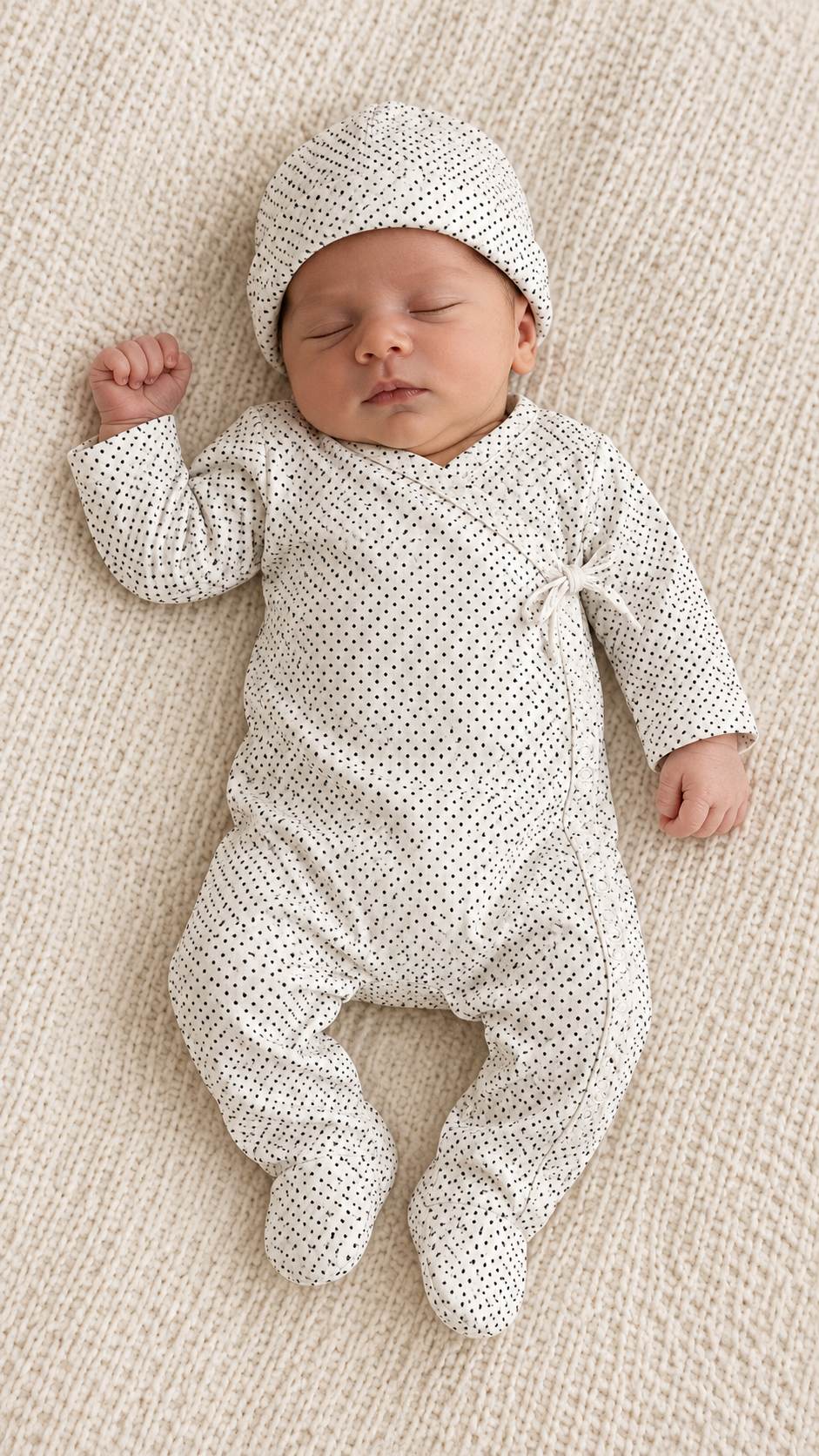 Mar Mar Copenhagen Tiny Dots Footie + Hat