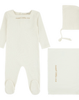 Noggi Ivory Sweet Little One Footie Set