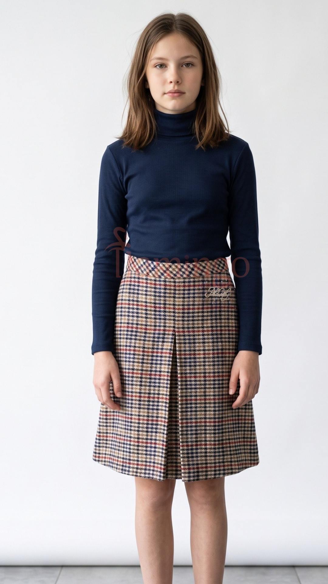 Philosophy Multicolor Houndstooth Long Skirt