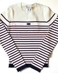Twinset Cream/Burgundy Crewneck Sweater