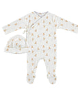 Bebe Organic Blue Teddy Footie + Hat