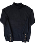 Hev And Bloom Black Turtleneck With Sleeve Buttons