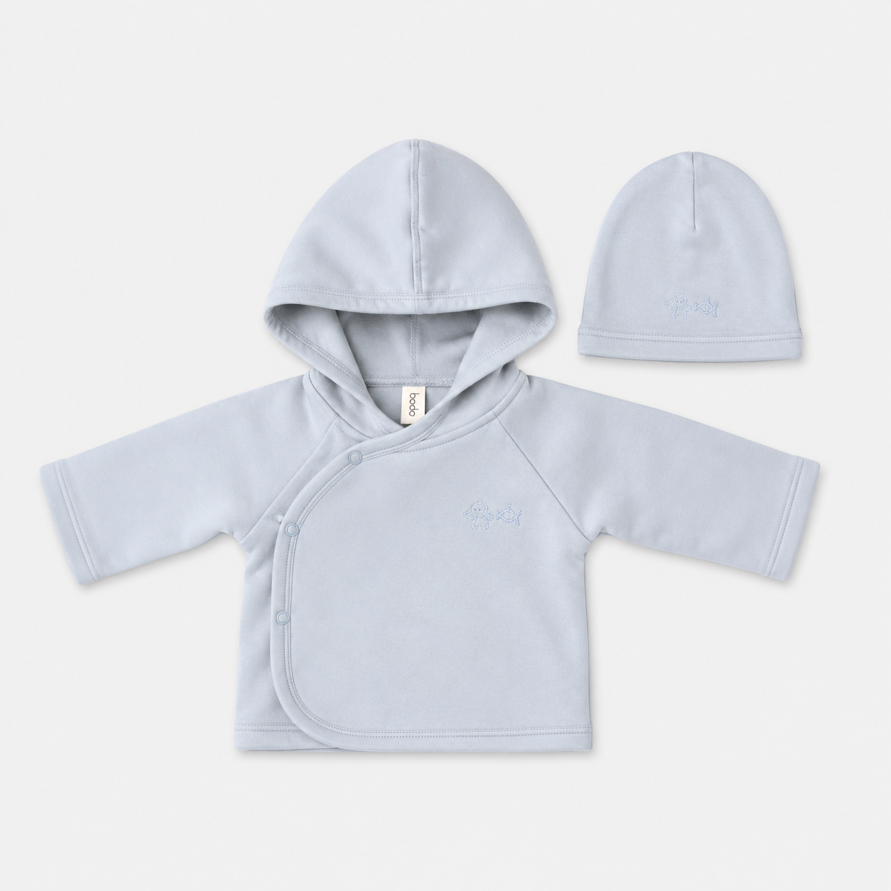 Lilette Pale Blue Padded Solid Jacket