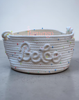 Flamingo White Bebe Shower Basket