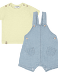 One + In The Family Boy Denim Romper Set