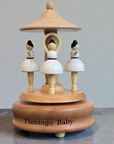 Flamingo Baby Wooden Ballerina Carousel Music Box