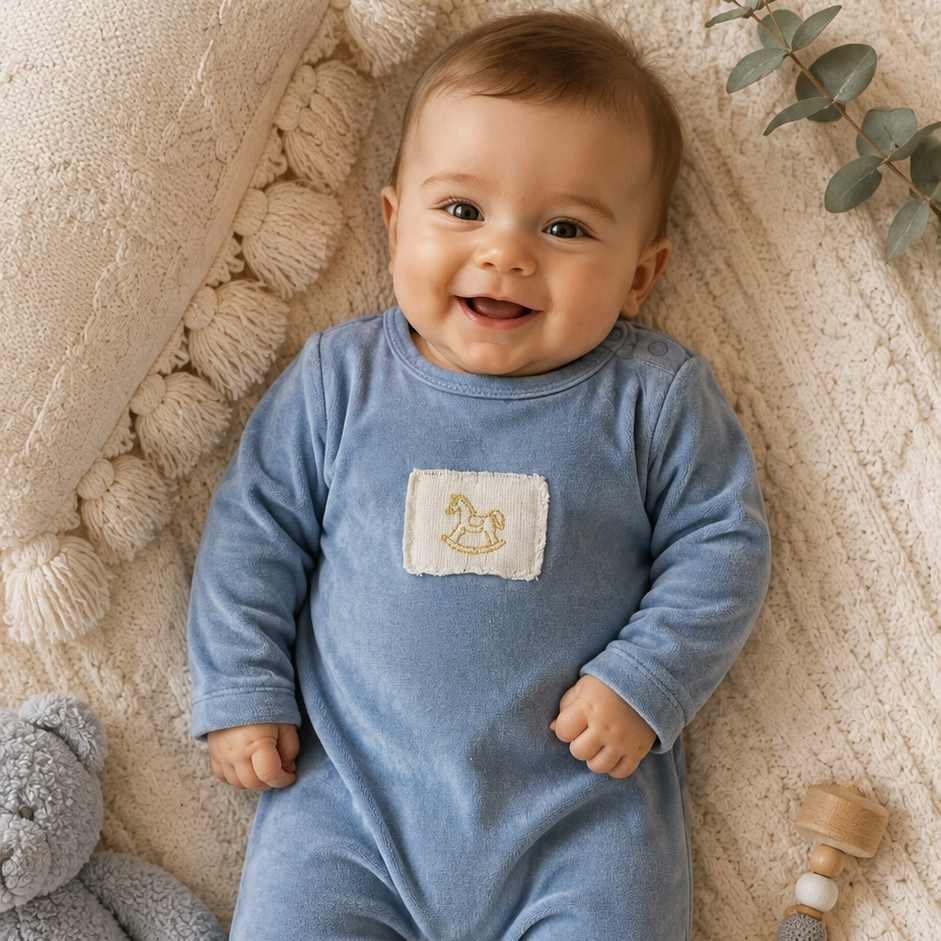 Bubani Velour Horse Footie