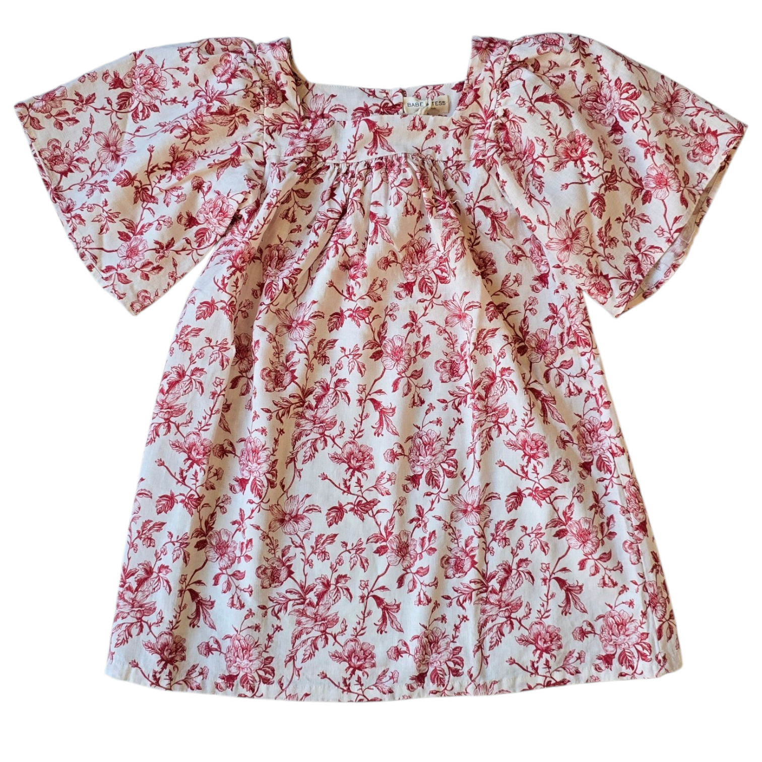 Babe And Tess Ada Flowers Mini Dress flamingobabychild Babe And Tess Ada Flowers Mini Dress flamingobabychild