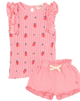 Buho Strawberry Shorts Set