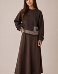 Msgm Coffee Boxy Sweatshirt