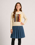 Max And Co Ivory Knit Multi Sweater