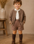 Little Tempest Beige Boys Wool Jacket