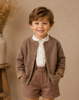 Little Tempest Beige Boys Wool Jacket