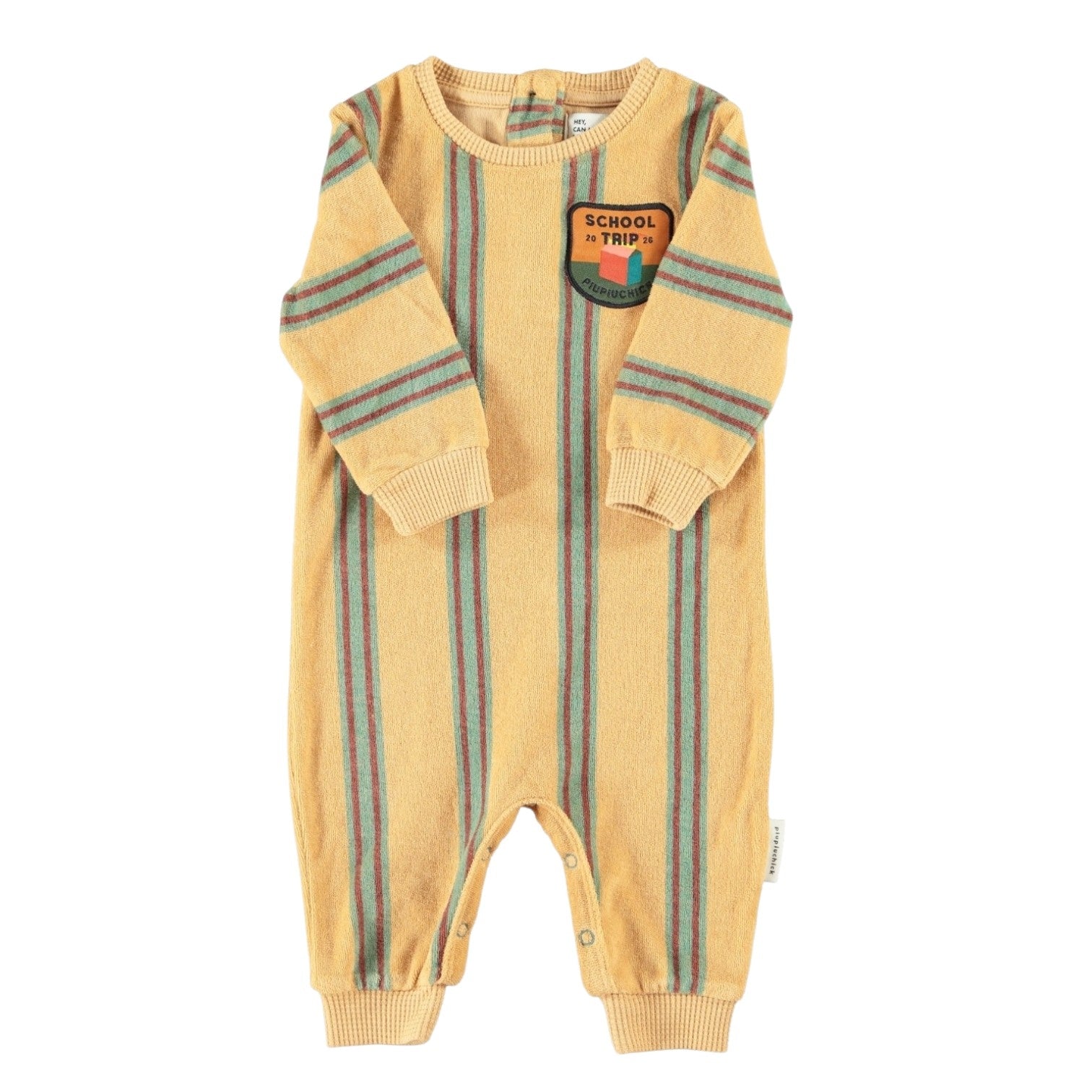 Piupiuchick Terry Cotton Striped Baby Jumper