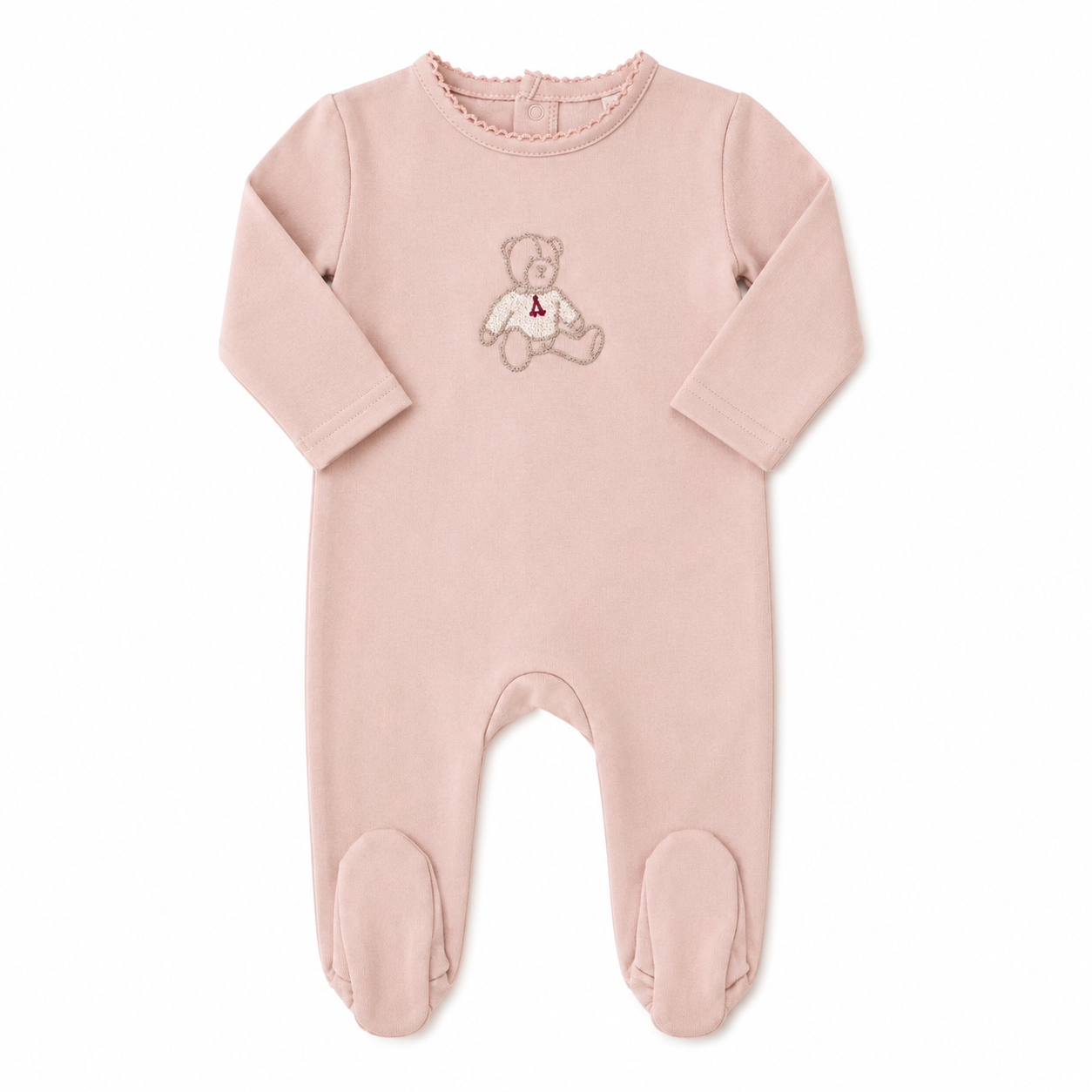 Lilette Dusty Pink Sweet Bear Footie
