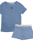 The New Society Midnight Stripes Shorts Set