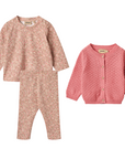 Wheat Flower Meadow Cardigan Set