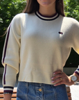 Twinset Cream Crewneck Sweater