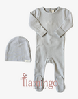 Lilette Pale Blue Bebe Footie + Hat