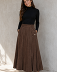Crew Kids Brown Sofi Pleated Maxi Skirt