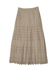 Urban Edge Teen Tan Eyelet Pleated Skirt
