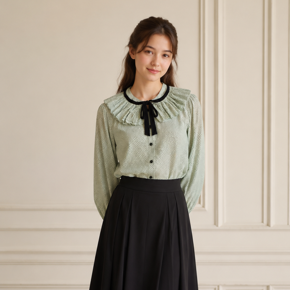 Elisabetta Franchi Georgette Shirt With Collar