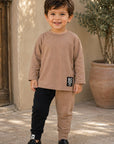 Booso Beige Stripes 2pc Set