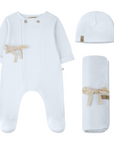 One + In The Family Misty Blue Footie Set