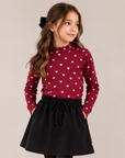 Petit Blush Hearts Aop Turleneck