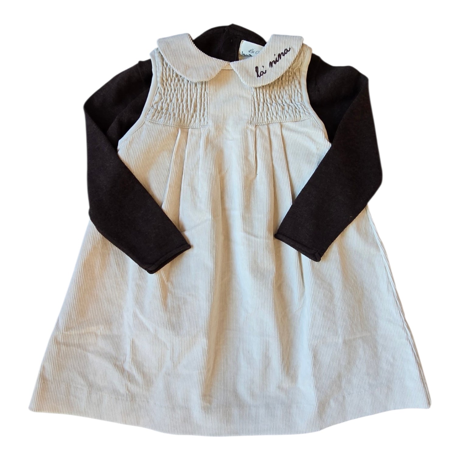 La Nina Leather Cream Corduroy Set