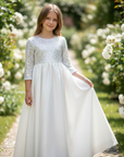Jouet Ivory Gown With Pearl Top And Bows