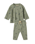 Wheat Green Cars Allover 2pc Set