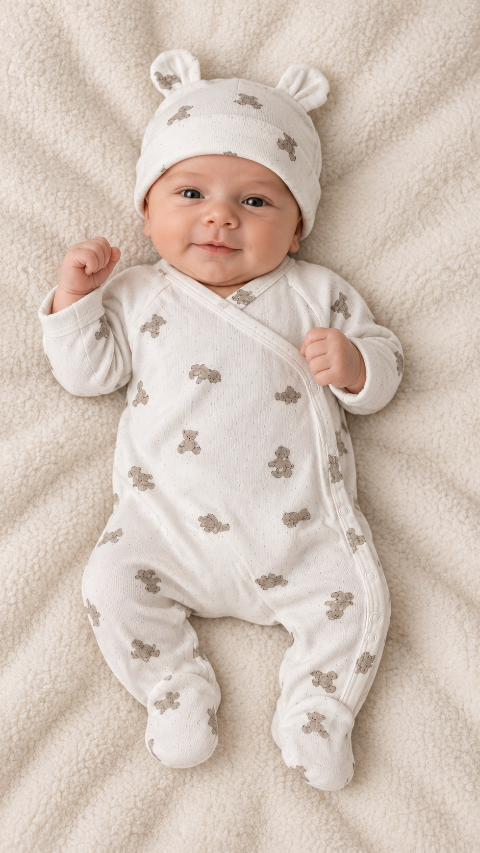 Mar Mar Copenhagen Teddy Bear Footie + Hat